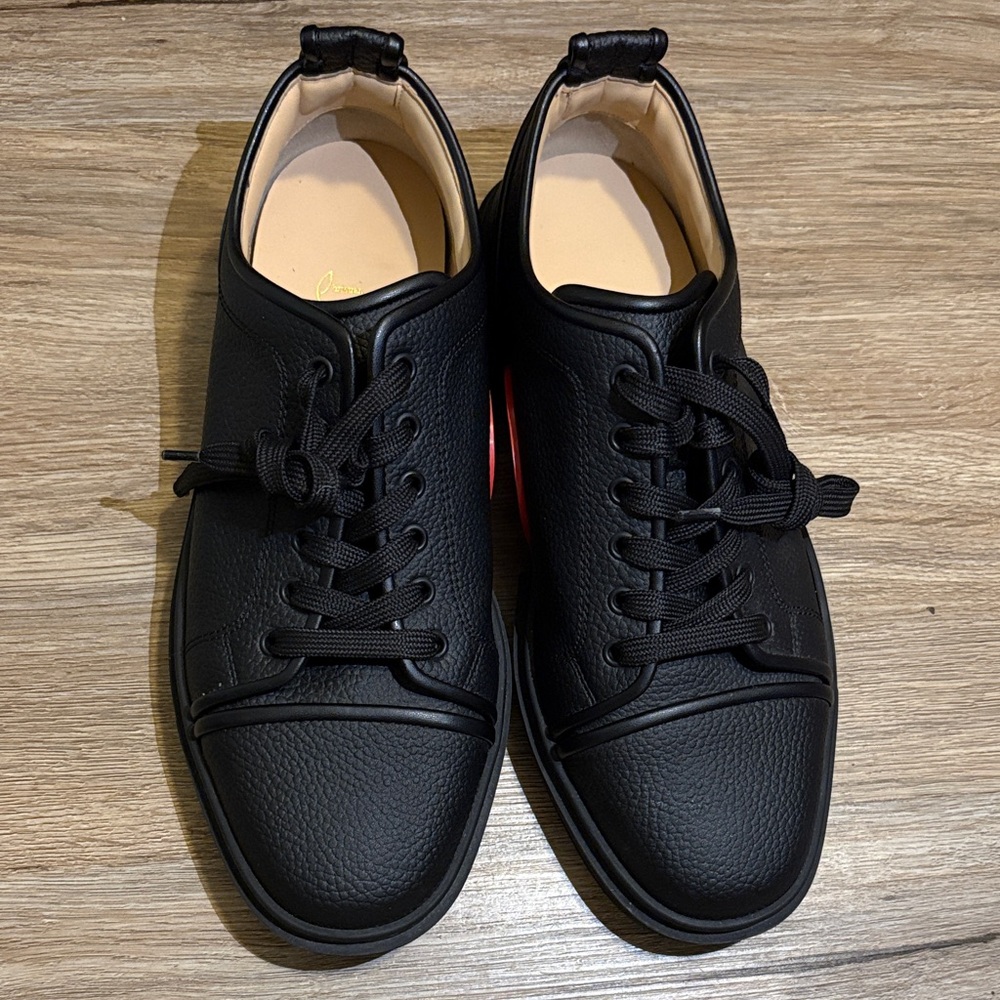Christian Louboutin Black Leather Sneakers